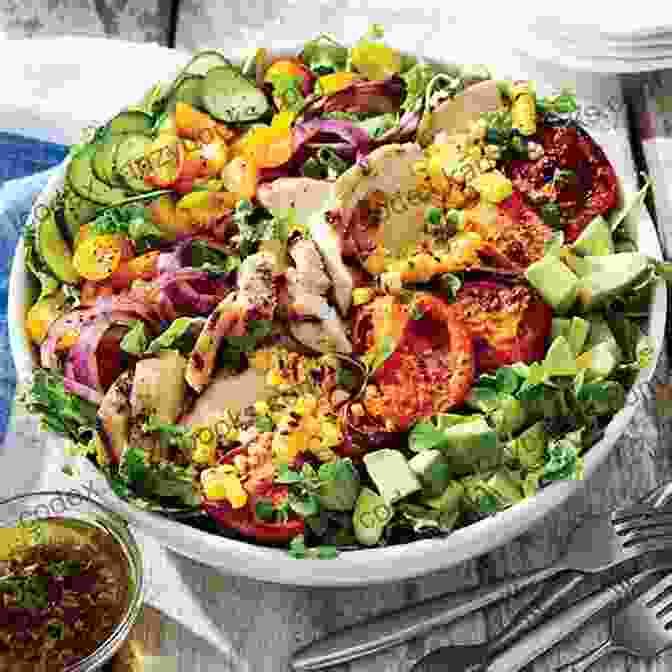 A Colorful Salad Topped With Grilled Chicken, Roasted Vegetables, And A Light Dressing Healthy Asian Bowls And Salads: Asian Formulas For High Quality Meals With Easy To Find Ingredients