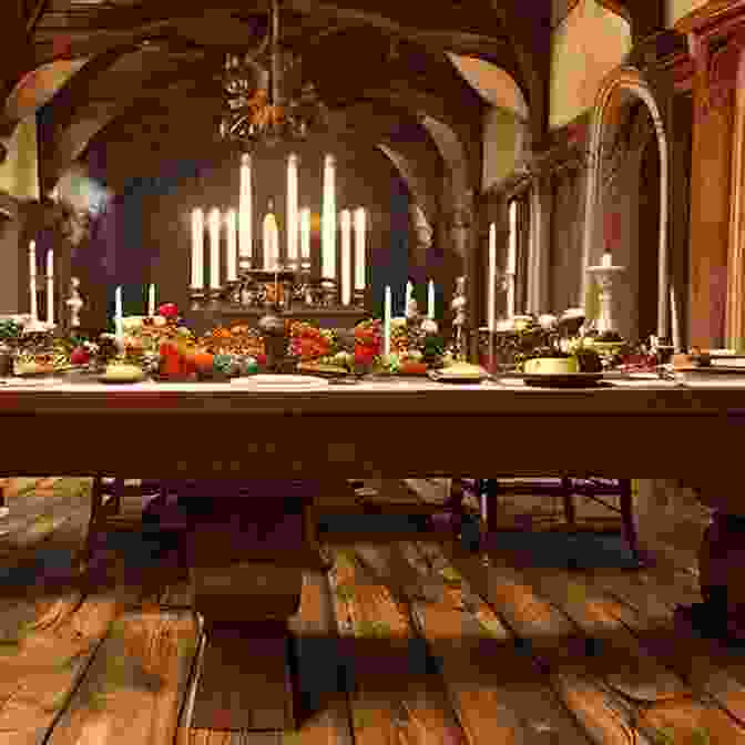 A Grand Medieval Banquet Hall Decorated With Tapestries And Candles The Story Of Food: An Illustrated History Of Everything We Eat