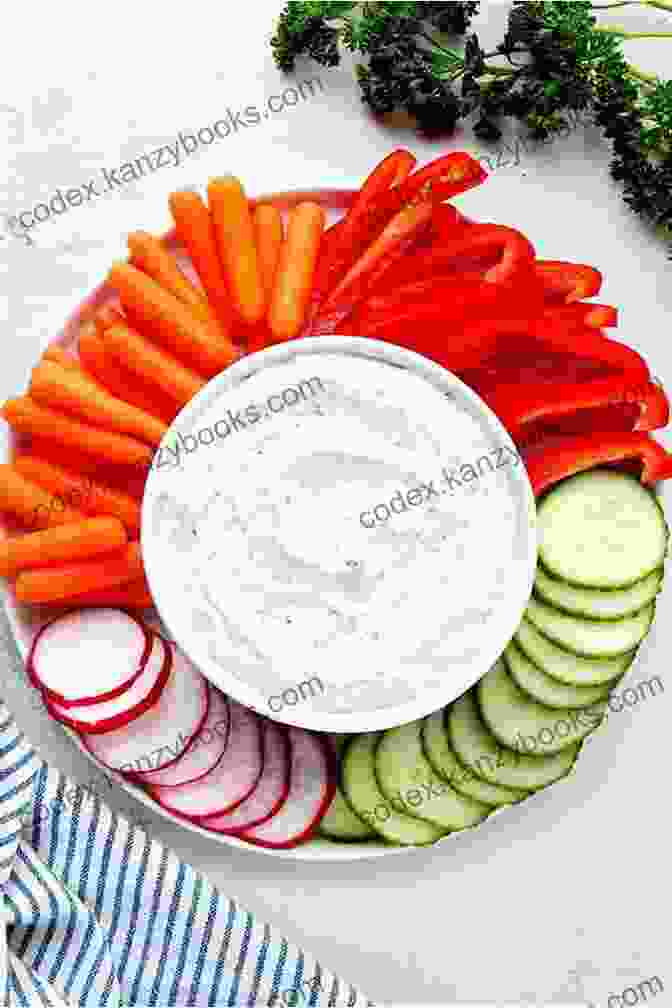 A Plate Of Crunchy Veggie Sticks With A Creamy Dip Gluten Free Dairy Free Meal Prep Cookbook: Easy And Satisfying Recipes Without Gluten Or Dairy Save Time Lose Weight And Improve Health 30 Day Meal Plan