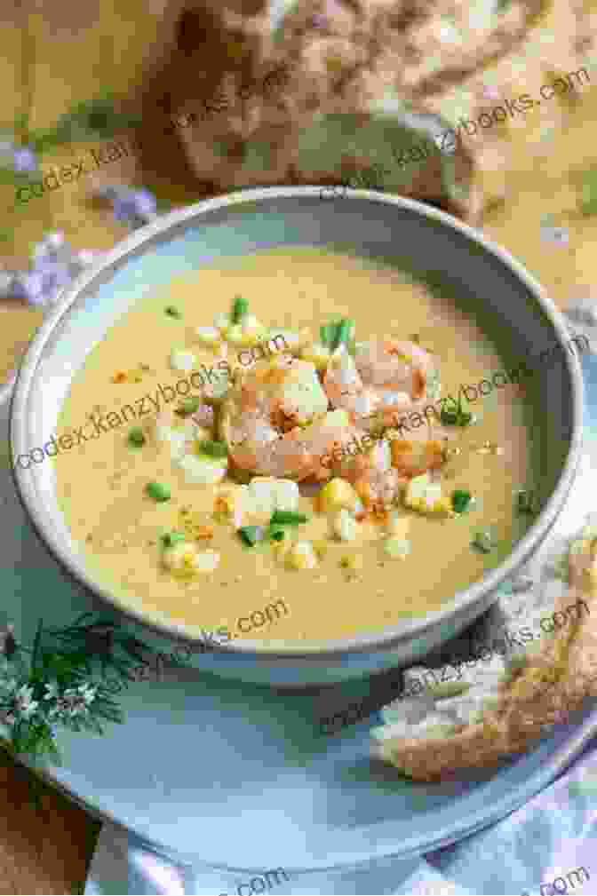 A Steaming Bowl Of Bisque Adorned With Plump Shrimp And Tender Scallops, Evoking The Essence Of The Sea. 123 Amazing Bisque Recipes: A Bisque Cookbook To Fall In Love With