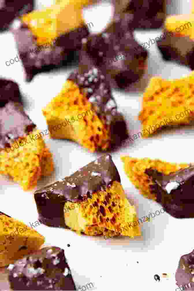 Airborne Honeycomb Toffee, Its Delicate Structure Capturing The Essence Of Sweetness. HOW TO MAKE MOUTH WATERING CANDY FOR FRIENDS AND FAMILY: 55 CANDY RECIPES FUDGE TOFFEE CARAMEL TUFFLES TURTLES CLUSTERS COCONUT FONDANT AND MORE