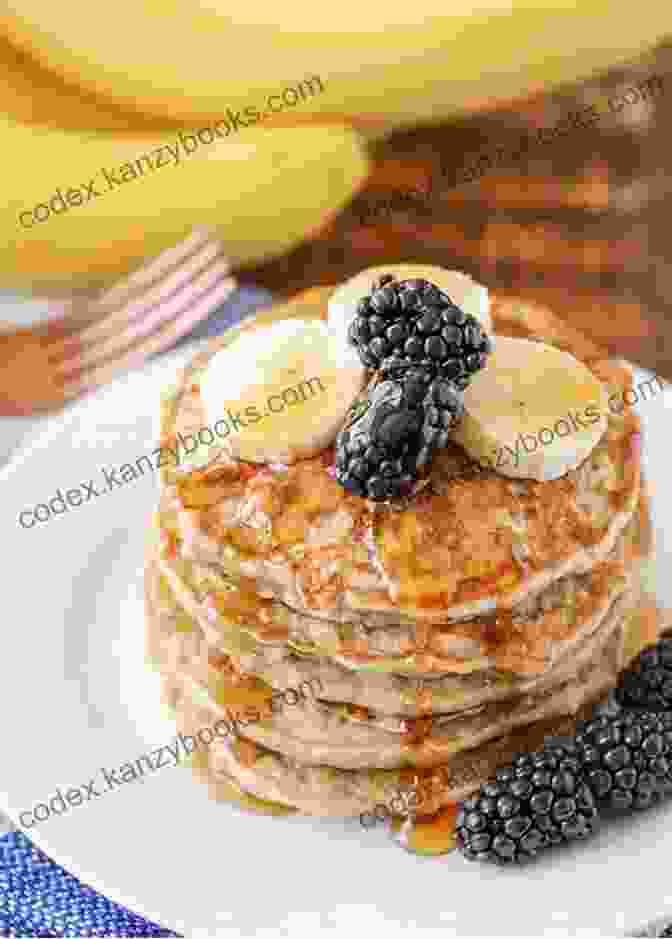 Fluffy Gluten Free Banana Oatmeal Pancakes Topped With Fresh Berries And A Drizzle Of Maple Syrup Vegetarian Cookbook: Over 135 Quick And Easy Gluten Free Low Cholesterol Whole Foods Recipes Full Of Antioxidants Phytochemicals