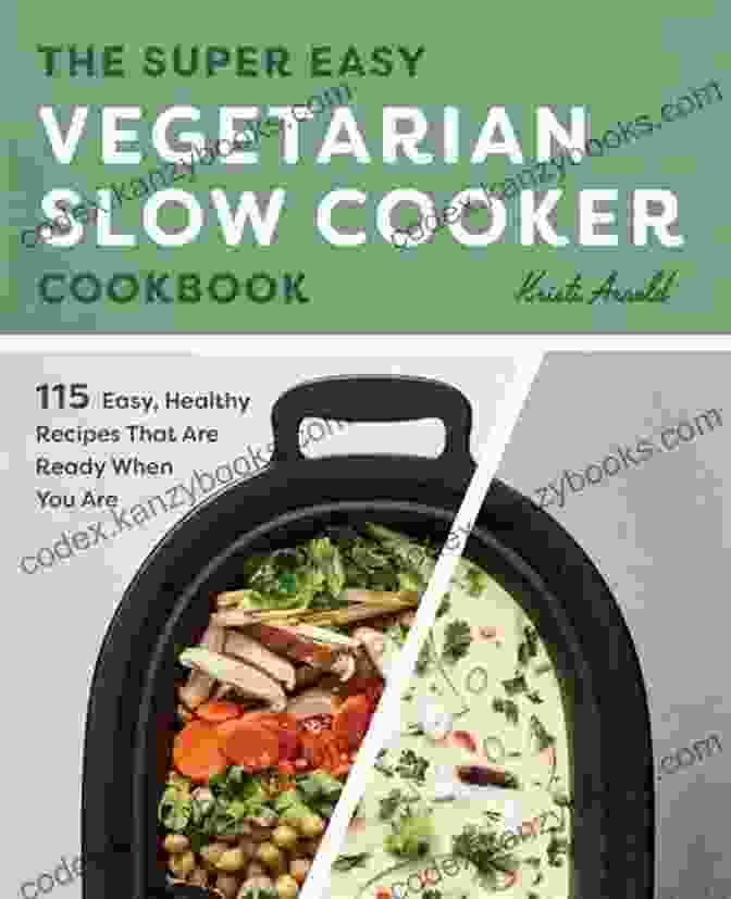 The Basic Vegan Slow Cooker Cookbook Cover Image Featuring Vibrant Vegan Dishes In A Slow Cooker The Basic Vegan Slow Cooker Cookbook: Guide Of 250 Recipes To Rebuild Your Diet