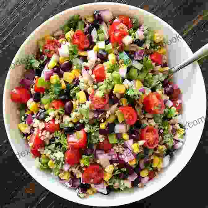 Vibrant And Refreshing Quinoa And Black Bean Salad Tossed In A Tangy Lemon Tahini Dressing Vegetarian Cookbook: Over 135 Quick And Easy Gluten Free Low Cholesterol Whole Foods Recipes Full Of Antioxidants Phytochemicals